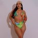 Women's Clothing Sexy Bikini Swimwear Beach Printed Skirt Set_ecoleips.com