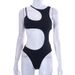 Summer Women's Sexy Sleeveless Crop Top High Waisted Bodysuit European American Style Solid Color Tight Fitting Hollowed out_ecoleips.com