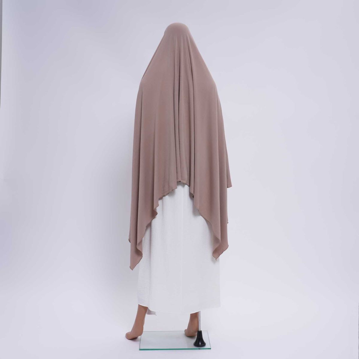 Malay New Muslim Solid Color Breathable Hijab Women's Long Robe Headscarf Dubai Medium Size Fashionable_ecoleips.com