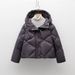 90 White Duck Down Women's Simple Rhombus Grid Hooded Down Jacket Women's Jacket_ecoleips.com