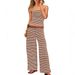 Women's Clothing Women's Minimalist Striped Wide Leg Pants Folded Waist Casual Street Style Suit Hot Girl Trendy High Waist Pants_ecoleips.com
