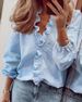 K New Long-sleeved Lace Collar Blouse For Women_ecoleips.com
