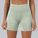 K Seamless Color Blocked Yoga Shorts, Tight Fitting Peach Hip Lifting Sports Shorts, Women's Outdoor Running And Fitness Pants_ecoleips.com