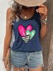 Women’s Vest Funny Heart Racerback Tanks Three Color Hearts Graphic Tank Top Fashion Summer Racerback Outfit Vacation Sexy Tops_ecoleips.com