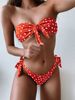 Bikini Polka Dot Print Sexy Bikini Split Swimsuit_ecoleips.com