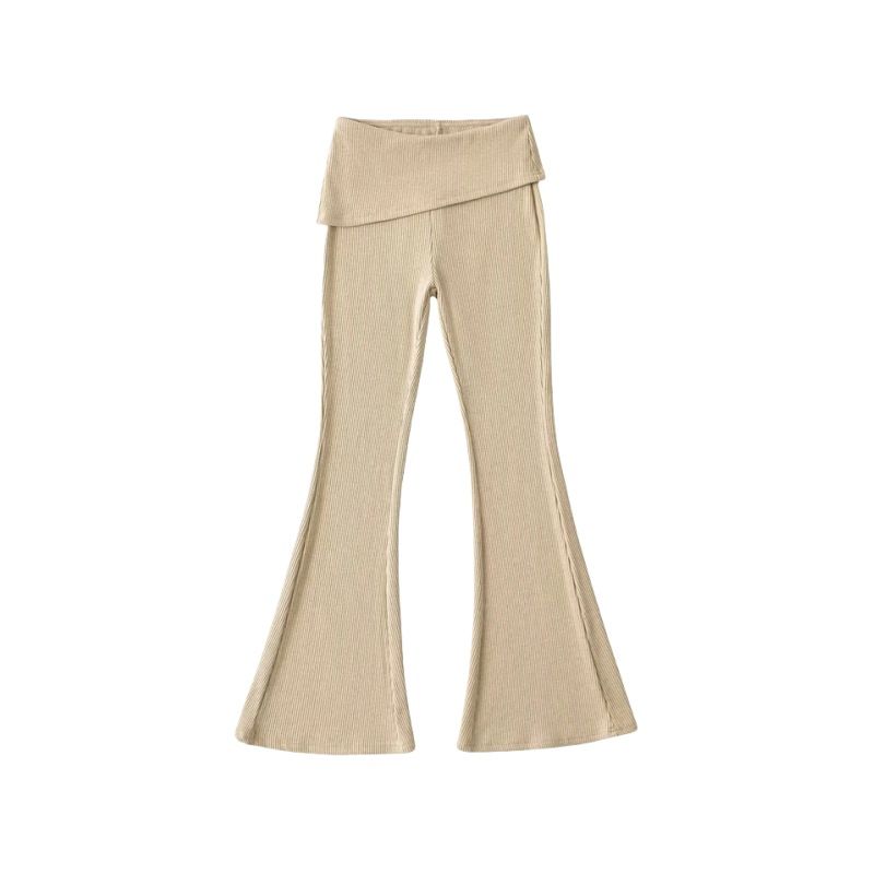 Women's Slim Fit Cardigan Top With Turn Up Waist And Slightly Flared Trousers Set Long Sleeved Brushed Zipper Autumn Winter Sexy_ecoleips.com