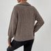 Women's Clothing Zip-Up Polo Neck Knit Sweater - Breathable Polyester Blend Casual Pullover With Ribbed Detailing_ecoleips.com