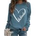 Wish Cross-border New Product Women's Autumn Winter Top, Foreign Trade European And American Heart-shaped "Be_ecoleips.com