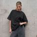 Vintage European And American 2025 Summer Loose Fit Casual Round Neck Washed Brushed Short Sleeve T-Shirt_ecoleips.com