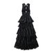 Women's Clothing sexy V neck dress sleeveless high waist high dress niche long dress adult ceremony dress_ecoleips.com