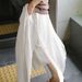 Women's Linen Large Slit Skirt Pants One Piece Loose Wide Leg Casual Nine Point Fake Two Piece Cotton Spring Summer_ecoleips.com