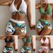 Women's Clothing Split Boxer Bikini High Waist Swimsuit_ecoleips.com