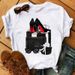 Wholesale Foreign Trade Plus-size High-heeled Shoes, White Cartoon Fashion Retro T-shirt, Women's Round-neck T-shirt_ecoleips.com