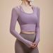 K Yoga Suit Top With High-end Feel, Mesh Long Sleeved Short Sleeved Two-piece Set, Sports Interior One-piece_ecoleips.com