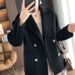 2025 Autumn/Winter Women's Short Woolen Coat For Petite Figures, Loose Fit, Off-Season Blazer With Suit Collar, Trendy_ecoleips.com