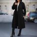 2026 Woolen Coat With Fashionable Style And Large Size, Women's Long Jacket With Waistband, Wholesale_ecoleips.com