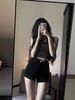 Black High-Waist Skinny Jeans Shorts For Women Trendy Slimming Booty Hot Pants Retro Style Spring Summer Ladies' Sho_ecoleips.com