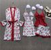 Women's Clothing large size home clothes printing four piece set fashionable and comfortable lace pajamas set_ecoleips.com
