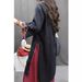 Chinese Cotton-Linen Vintage National Style Dress, Heavy Work Embroidery, Ethnic Summer Loose Skirt, Mid-Length Three-Qu_ecoleips.com