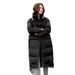 New Women's 90-down Solid Color White Goose Down Medium And Long New Women's Clothing Thickened Down Jacket_ecoleips.com