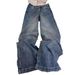 High Waist Flared Jeans For Petite Women - Winter Warm Fleece Lined & Star Embellished Wide Leg Pants_ecoleips.com