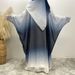 Verve Fashion Muslim Chiffon Cardigan Gradient Batwing Sleeve With Headscarf Set Abaya 67501_ecoleips.com