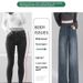 Fleece-Lined Straight-Leg Jeans For Women, Autumn And Winter New Style, Pear-Shaped Body Slimming, High-Waisted, Loose_ecoleips.com