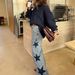 2026 New European And American Cross-Border Women's Fashion Casual Loose Straight-Leg Denim Pants With Pentagram Design_ecoleips.com