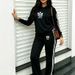 Cross Border Autumn/Winter Women's Fashion Casual Vacation Hooded Printed Long Sleeved Trousers Two Piece Set 2043 Print_ecoleips.com