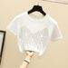 Women's Clothing Heavy Duty Hot Diamond T Shirt Women's Slim Fit Two Piece Suspenders Full Of Diamonds Shiny Short Sleeved Tops_ecoleips.com