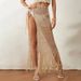 Women's Knitted Beach Cover-Up Set - Sexy Hollow Out Bikini & Skirt, Sun Protection, European Summer Style_ecoleips.com