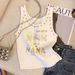 Letter Dopamine Print Camisole For Hot Girls, Versatile Summer Sleeveless Slim-fit Short Top_ecoleips.com