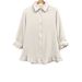 Women's Pleated Textured Shirt Ruffled Hem Button Cuffs Three Quarter Sleeves Large Stock Available Export Style_ecoleips.com