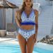 Women's Sexy Bikini Swimsuit Blue And White Porcelain Two Piece Swimwear_ecoleips.com