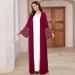 New Middle Eastern Muslim Fashion Elegant Embroidered Cardigan Dubai Arabian Robe With Bat Sleeves Abaya_ecoleips.com