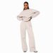 Women's Clothing Color Loose Long Sleeve Round Neck Women's Fashion Casual Wide Leg Pants Set_ecoleips.com