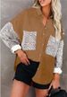 2025 New Autumn Winter Leopard Print Women's Shirt Turn-down Collar Ribbed Casual Jacket_ecoleips.com