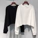 Foreign Trade Solid Color Short Raglan Long Sleeve T-Shirt Women, Loose Fit Inner Layer Early Autumn, Base Shirt For_ecoleips.com