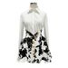 Women's Clothing New Celebrity Fashion Tulip Waistline Rose Metal Buckle Printed Short Skirt_ecoleips.com