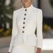 Women's Clothing White Women's Short Jacket Spring And Autumn New Elegant Fashion Simple Temperament Short Jacket Small Fragrance Style_ecoleips.com