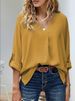 Women's Sexy V-neck Loose Large Size Shirt Versatile Casual Tops For Women_ecoleips.com