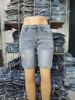 Women's Clothing Dark Blue Buttoned Elastic Fashionable Shorts Ladies Denim Shorts_ecoleips.com