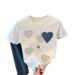 Women's round Neck Short Sleeve T-Shirt Summer Base Layer Top Casual Comfortable Fabric_ecoleips.com