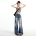 Women's New Autumn Slim Straight-leg Jeans, American Style, Trendy Design, Loose Fit, Slimming, Drapey, Floor-length_ecoleips.com