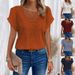 Women's Short Sleeve T-Shirt Lace Trimmed Patchwork Cross Border Spring/Summer_ecoleips.com
