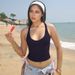 Women's Ribbed Halter Neck Sleeveless Crop Top Stretchy Bodycon Casual Streetwear Basic Tee Summer Fashion_ecoleips.com