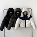 Women's Denim Patchwork Puffer Jacket Winter New Thickened Short Loose Fit Detachable Hood Casual Coat_ecoleips.com