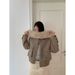 girl Yi En Ou Inbyin Color Block Patchwork Circle Collar Coat Women's 2025 New Style Quilted Cotton Warm Casual Jacket_ecoleips.com
