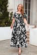 Cross-Border Women's Clothing Plus Size Printed Casual Vacation Bohemian French Elegant Mid-Length Dress_ecoleips.com