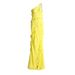 Women's Clothing Spring New Style Oblique Shoulder Sleeveless Wood Ear Edge Splicing Design Slit Dress For Women_ecoleips.com